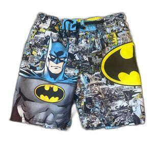 🔥 5 for $30 🔥 Batman Boys’ Comic Book Print Swim Trunks | Size Small